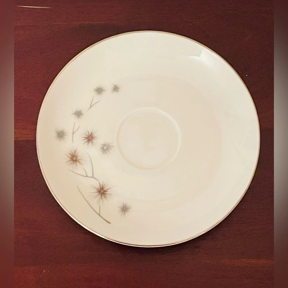Creative Fine China-Pattern 1014 Platinum Starburst Complete Set of Four